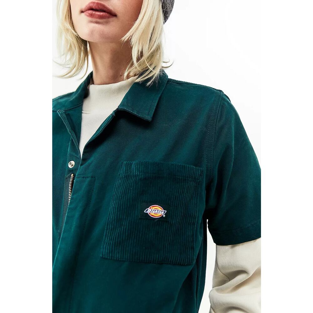 Dickies forest green reworked corduroy accent coveralls NOWT